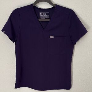 Bundle of Figs Women’s Deep Purple V-Neck Scrub Top